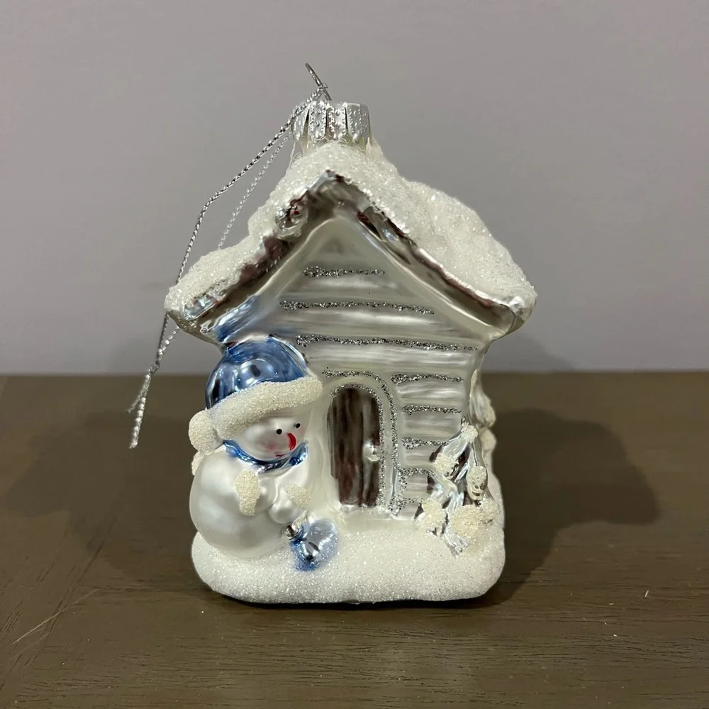 Target Silver and White Snowman House Ornament